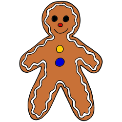 250x250 Gingerbread Clipart Reading