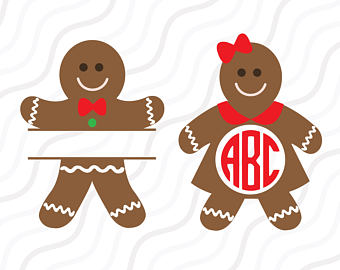 340x270 Gingerbread Monogram Etsy