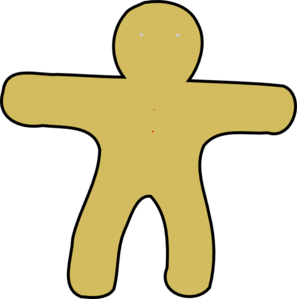 297x299 Gingerbread Man Clip Art
