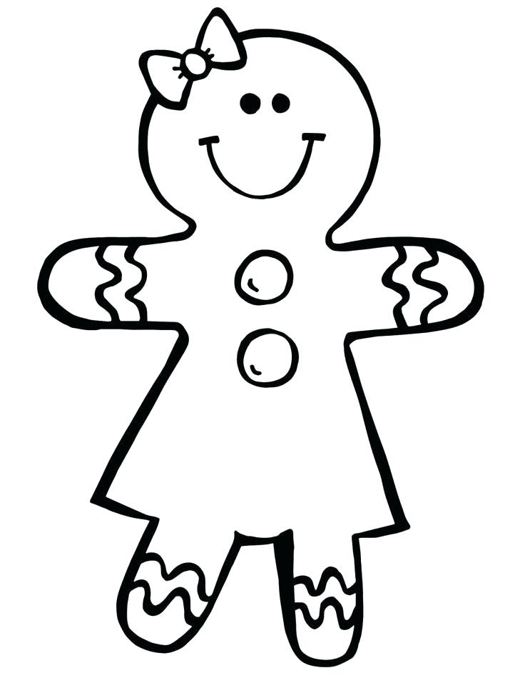736x970 Printable Gingerbread Man Coloring Page For Kids Pictures Free