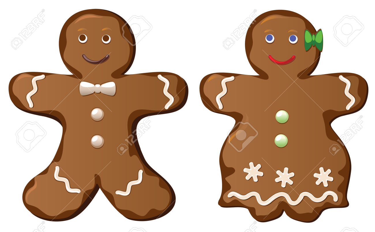 1300x804 Gingerbread Clipart Men And Woman