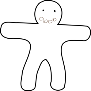 297x299 Gingerbread Man Clip Art