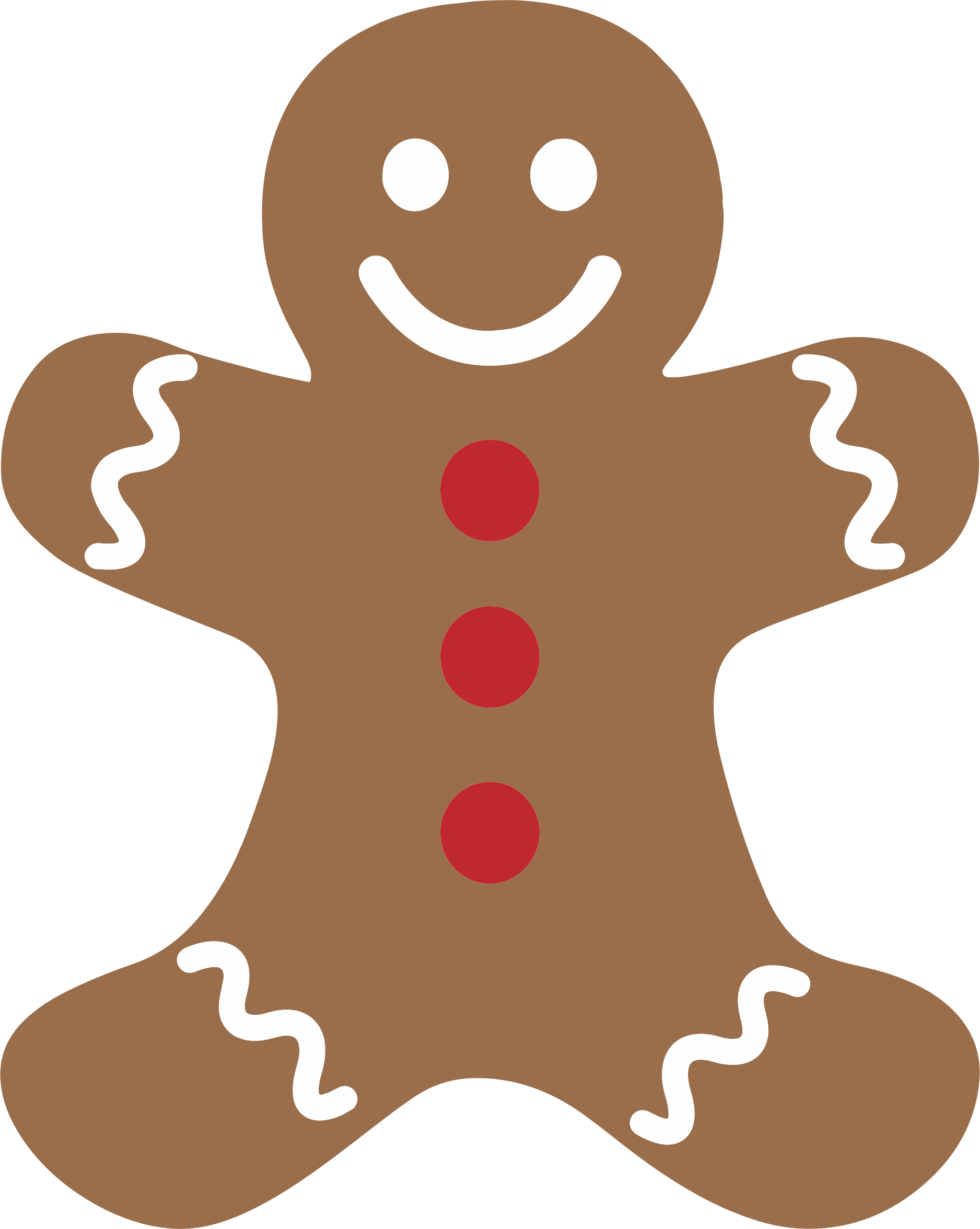 1876x2352 Gingerbread Man Clip Art