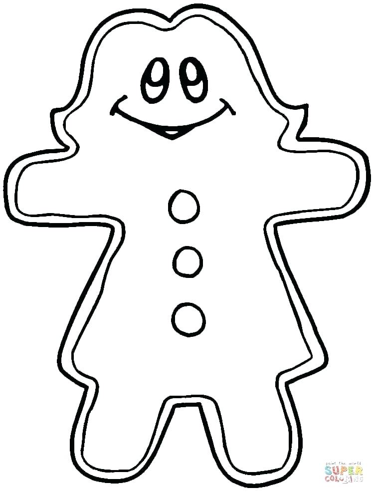 750x990 Gingerbread Woman Coloring Pages Girl Free Page