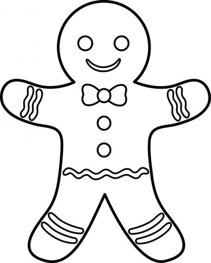 689x858 Glamorous Gingerbread Man Coloring Pages Page Gingerbread Man