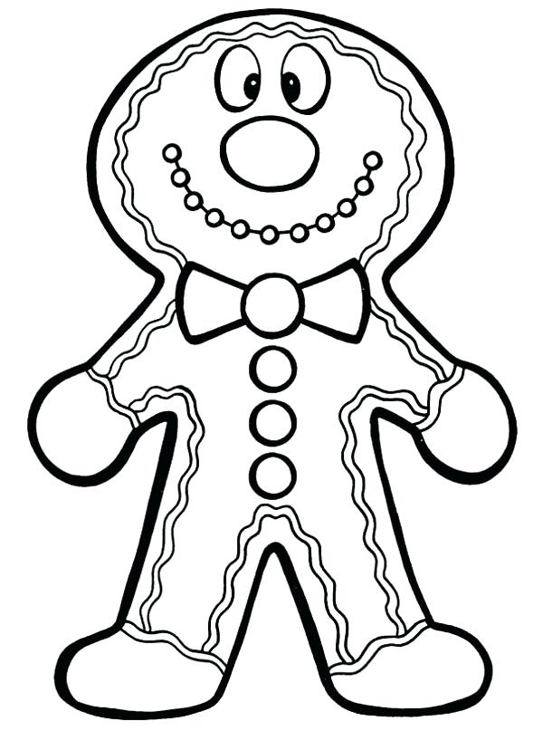 Gingerbread Man Coloring Pages Sketch Coloring Page