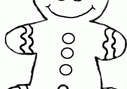 434x304 Christmas Coloring Pages Gingerbread Man Just Colorings