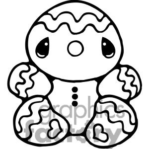 300x300 Gingerbread Man Clip Art