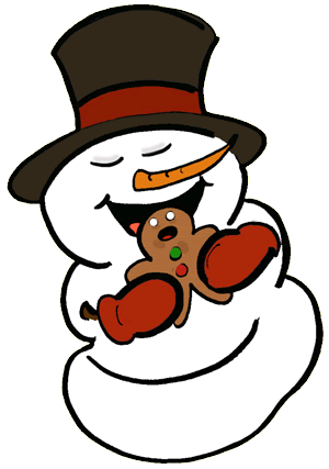 300x427 Full Version Of Snowman Eating Gingerbread Cookie Clipart