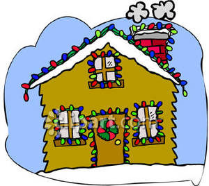 300x268 Christmas House Decorations Clip Art Happy Holidays!