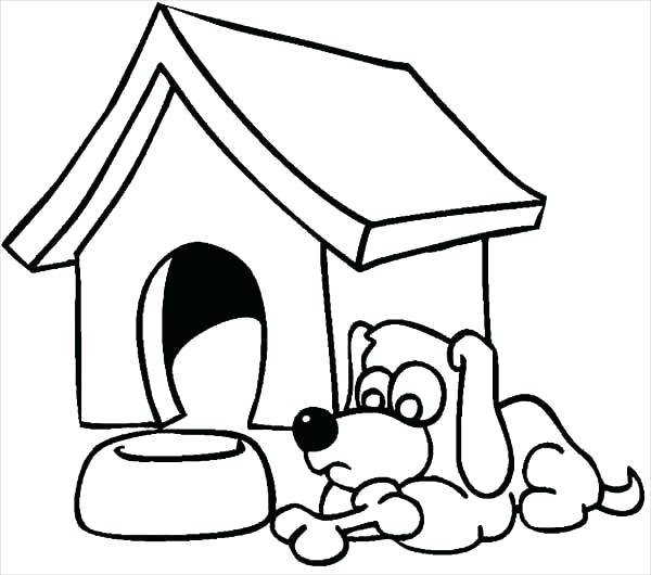 600x530 House Coloring Pages 9 Dog Coloring Pages Free Premium Templates