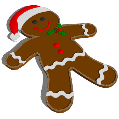 400x400 Gingerbread Man 3d Model