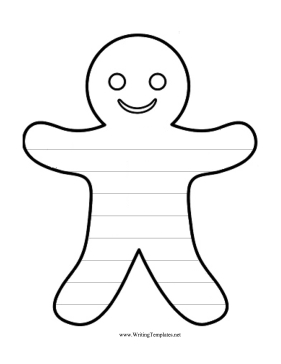 281x364 Gingerbread Man Writing Template