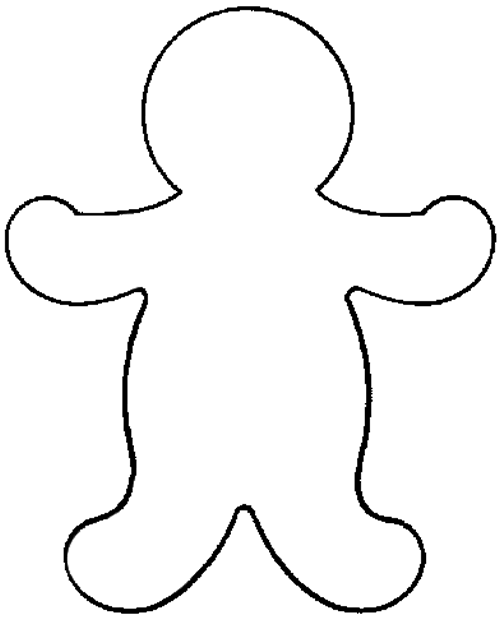 500x620 Gingerbread Clipart Blank