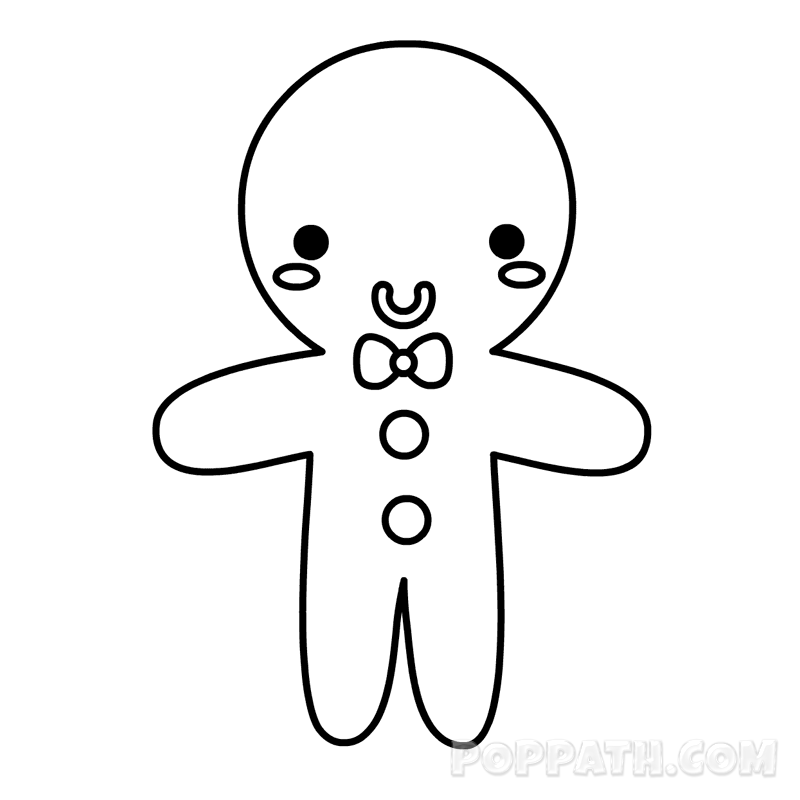 800x800 How To Draw A Gingerbread Man Pop Path