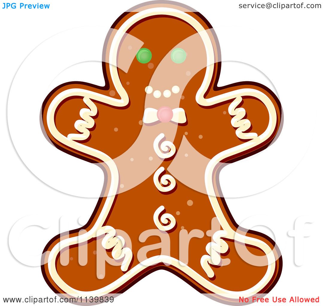 1080x1024 Clipart Of A Gingerbread Man Christmas Cookie