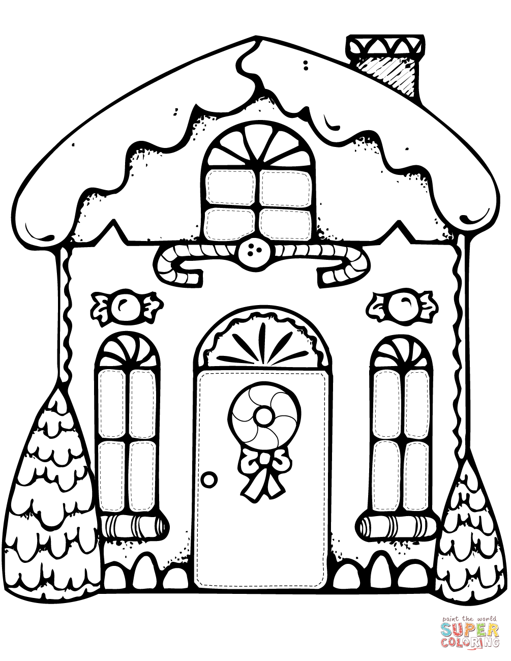 1005x1300 Xmas Gingerbread House Coloring Page Free Printable Coloring Pages