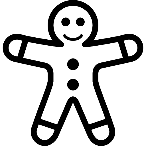 Gingerbread Man Clipart Black And White | Free download on ClipArtMag