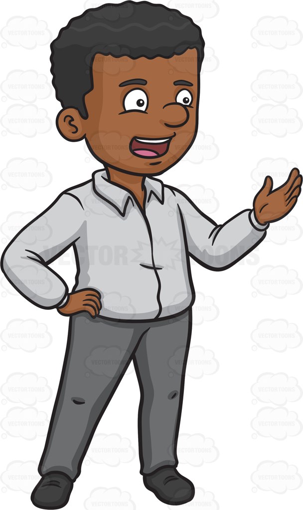 608x1024 Black Man Clipart