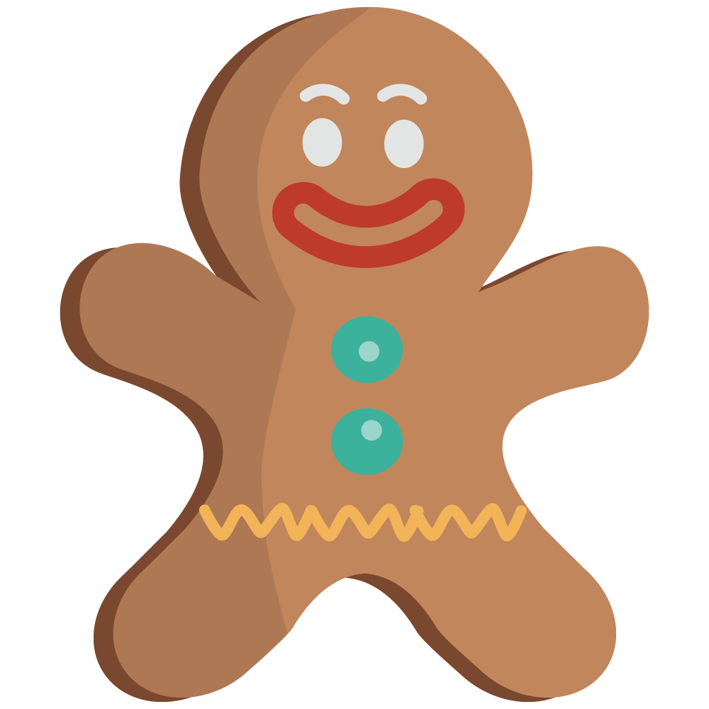 1000x1000 Gingerbread Man Clipart Free