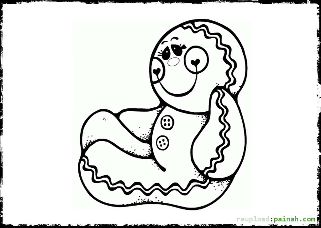 1024x728 Gingerbread Man Coloring Page