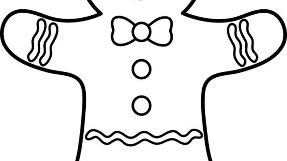 585x329 Christmas Gingerbread Man Coloring Page Free Printable Of Sheets