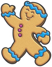 178x230 Gingerbread Man Blue Clipart Panda