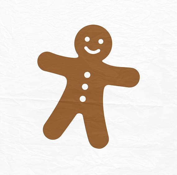 570x564 Gingerbread Man Svg Christmas Svg Silhouette Cut Files