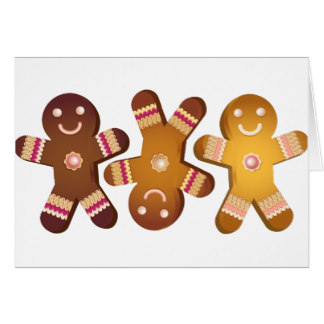 324x324 Gingerbread Men Greeting Cards Zazzle
