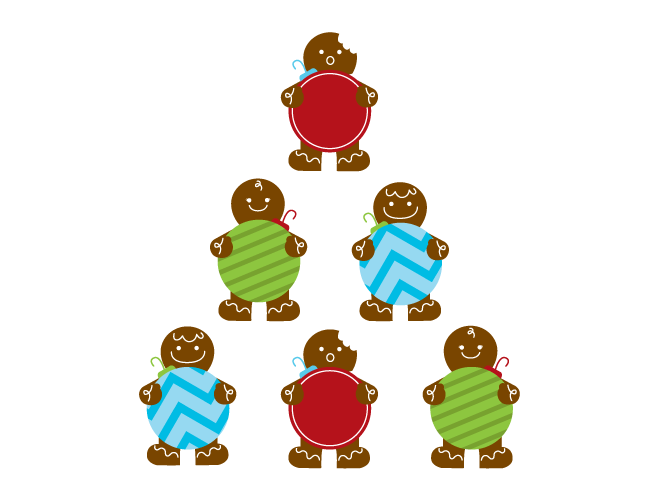 660x500 Gingerbread Men Wall Decal Weedecor