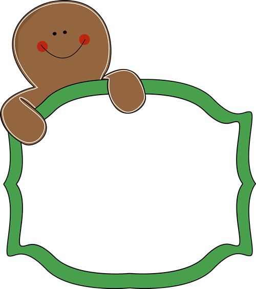 500x565 Gingerbread Man Sign Clip Art