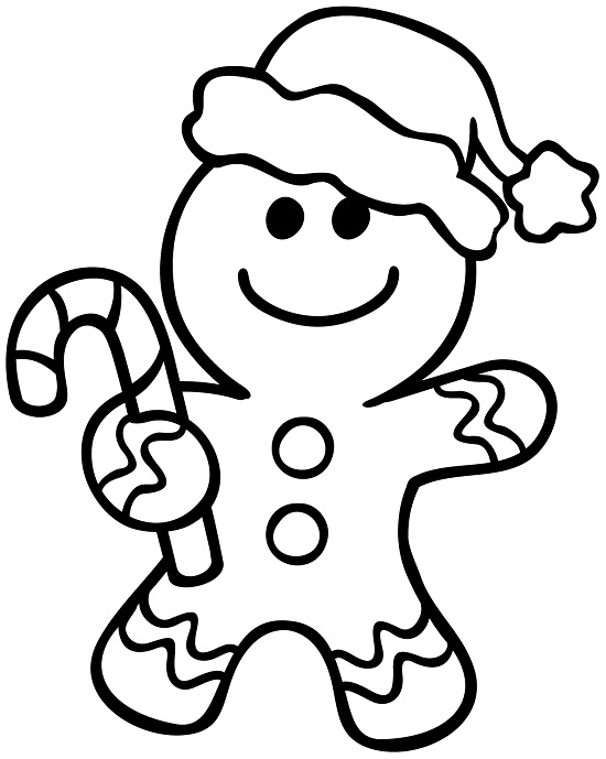 550x689 Best Gingerbread Man Coloring Page 33 With Additional Coloring
