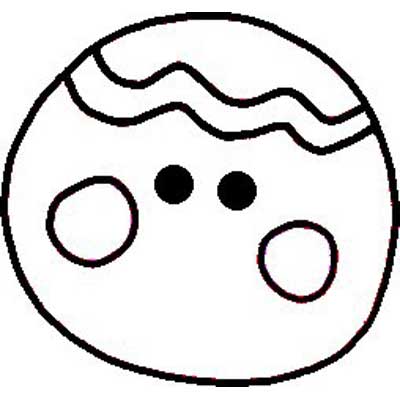400x400 Gingerbread Man Head Pattern