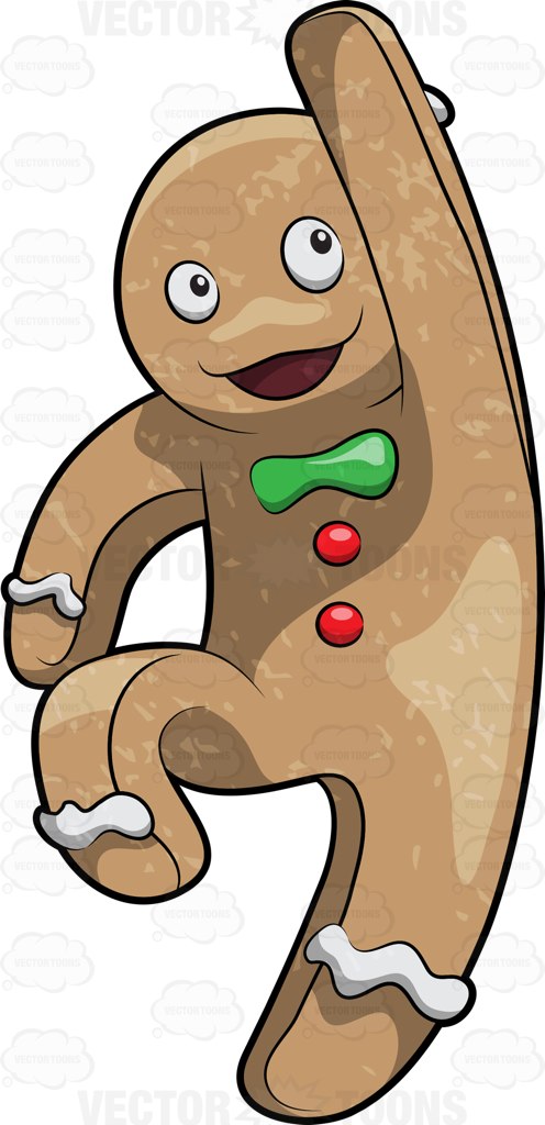 496x1024 The Gingerbread Man Cartoon Clipart