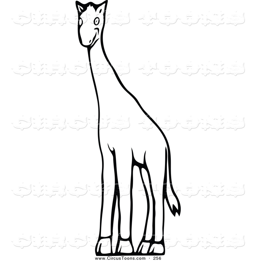 1024x1044 Circus Clipart Of A Vintage Black And White Circus Giraffe Facing