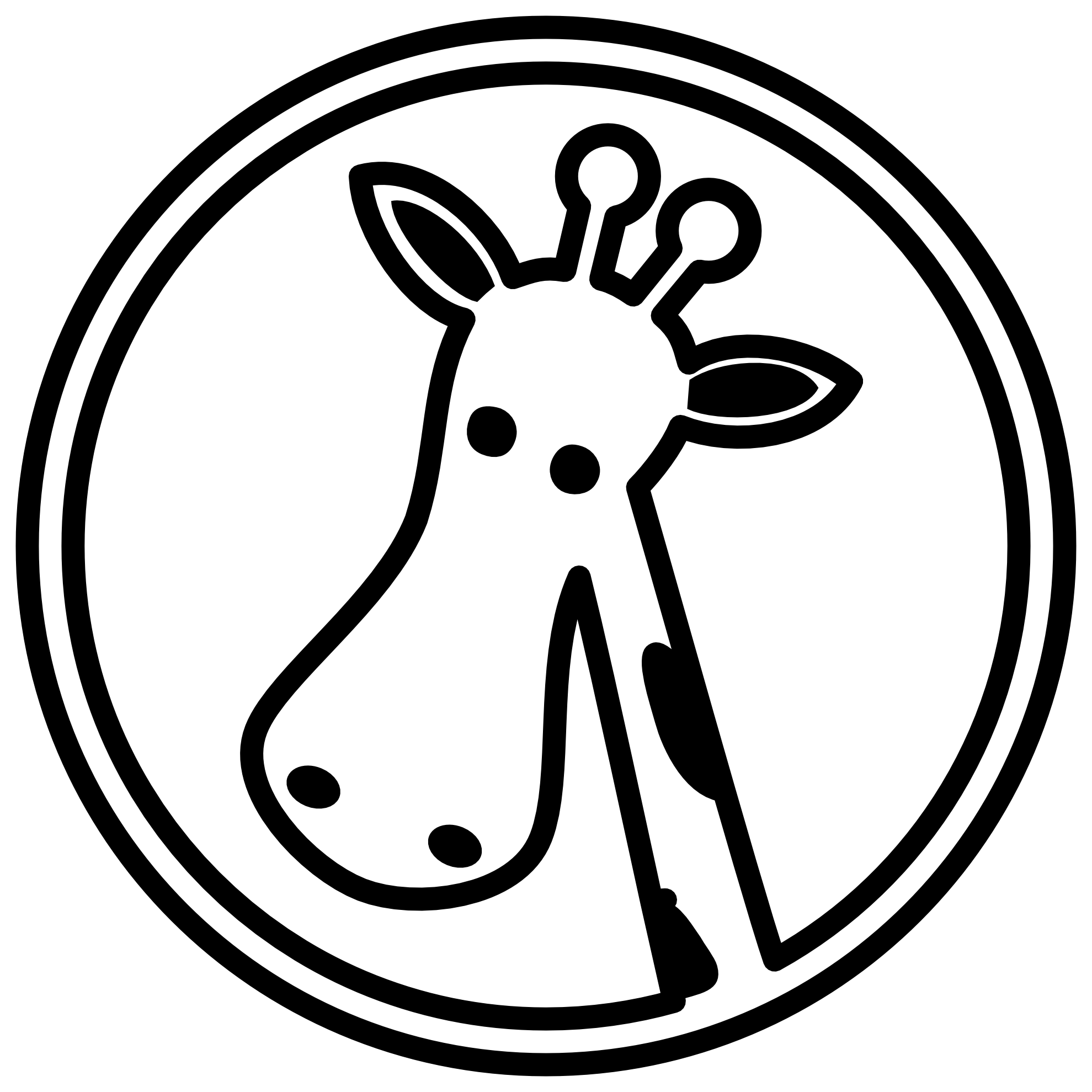 1979x1979 Giraffe Head Clipart Black And White Letters