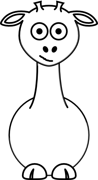 324x597 Black And White Giraffe Clip Art