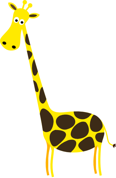390x598 Giraffe Clipart Black And White Free Images