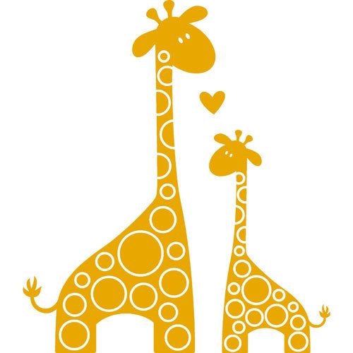 500x500 Giraffe Love Cliparts 215508