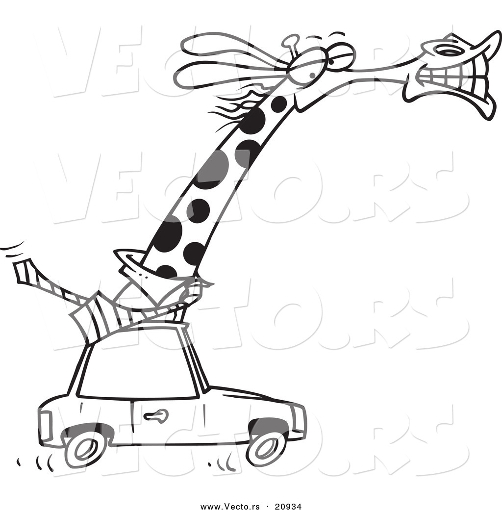 1024x1044 Vector Of A Cartoon Business Rhino Commuting By Car