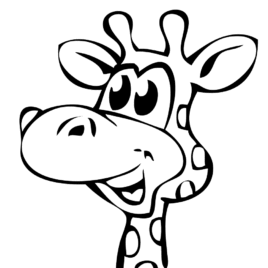 268x268 Giraffe Head Coloring Page Kids Drawing And Coloring Pages