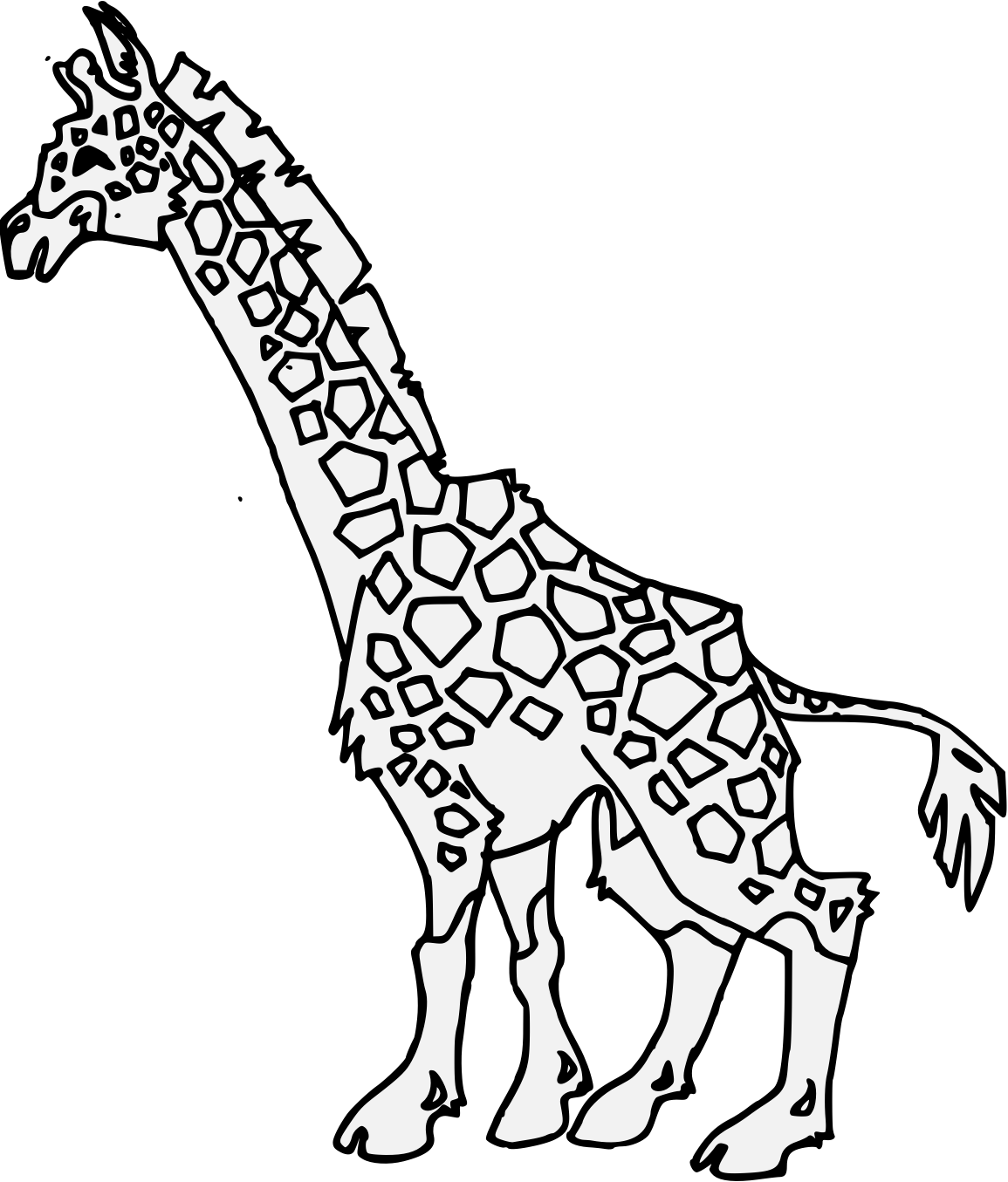 Giraffe Line Drawing | Free download on ClipArtMag