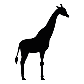 283x283 Giraffe Silhouette Silhouette Of Giraffe