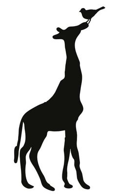 236x404 Giraf Met Vogel Giraffe Silhouettesilhouette Quilts
