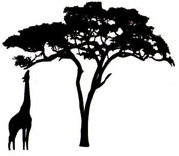 350x305 Best Giraffe Silhouette