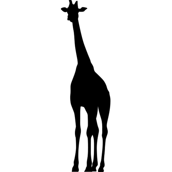 550x550 Giraffe Silhouette Wall Transfers (Safari Animal Decor) Giraffe