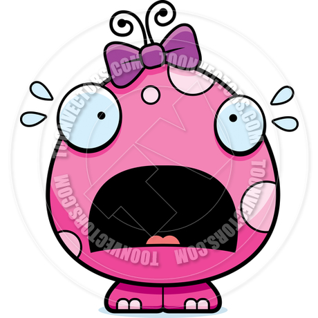 460x460 Cartoon Baby Girl Alien Monster Scared By Cory Thoman Toon