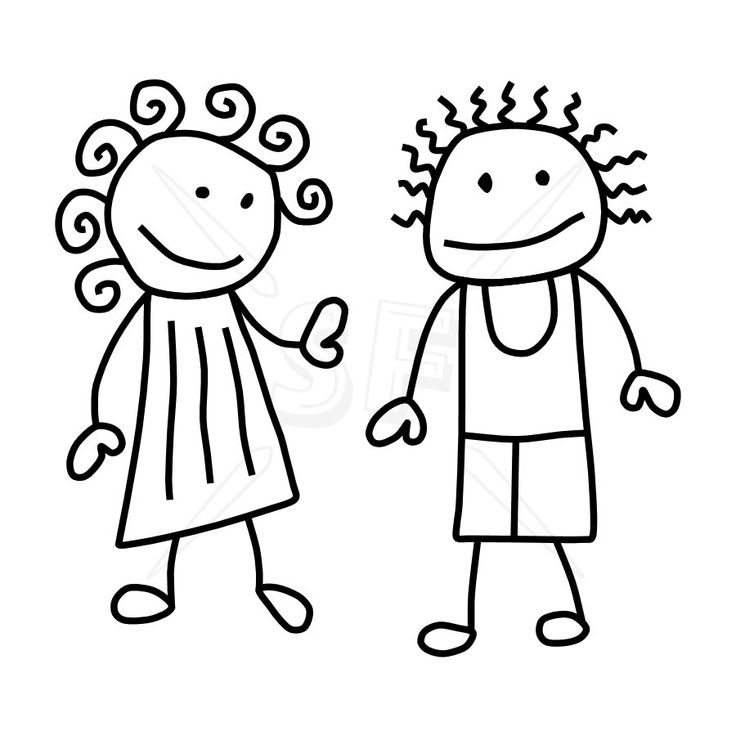 Girl And Boy Drawing For Kids