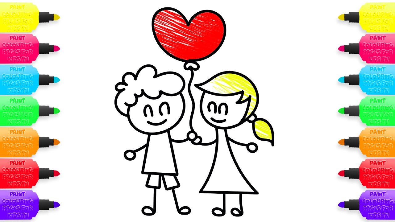 1280x720 Art Colours For Kids Coloring Book Lovers Girl And Boy How