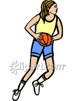 263x350 Girl Shooting Basketball Clipart